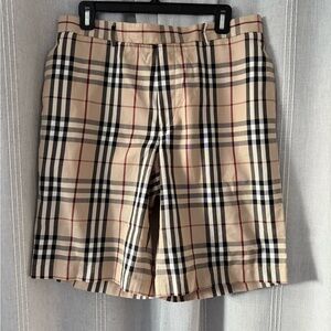 Burberry Tan Checkered Men's Shorts